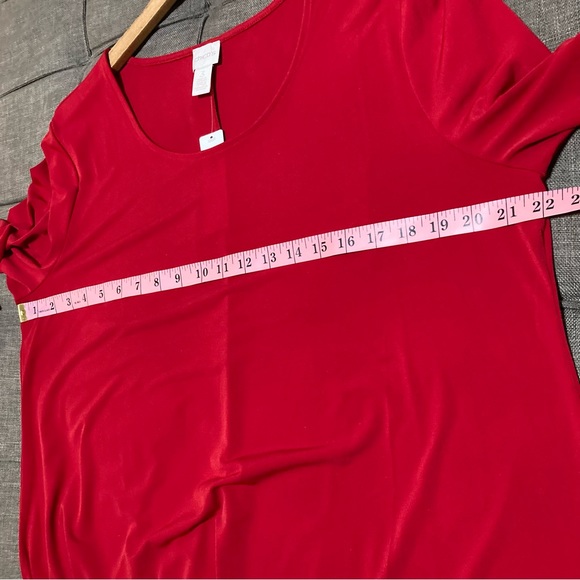NWT Chico’s Red Swing Dress Size 3 - Picture 8 of 10